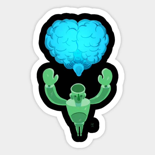 BRAIN POWER! Sticker by washburnillustration